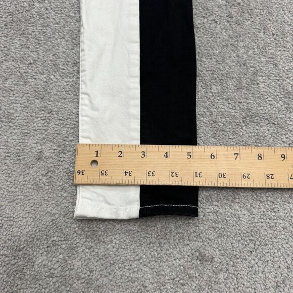 Rag & Bone Colorblock Skinny Ankle Denim Jeans Womens 30 Black White Mid Rise - Picture 13 of 14